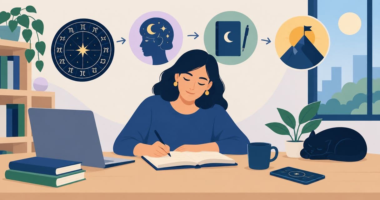 Astrofluence bis Journaling: kompletter Reflexions-Workflow für 2026