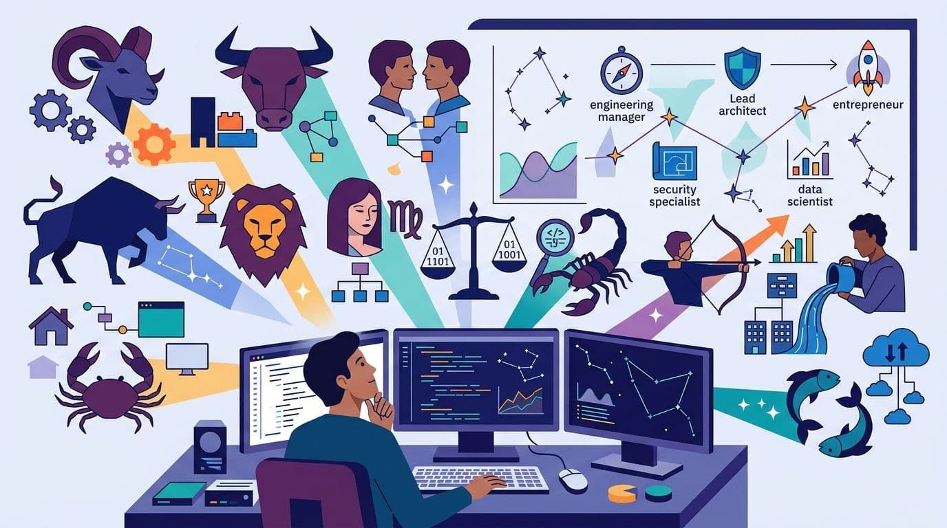 Karriereastrologie für Softwareentwickler und Ingenieure: Der komplette Guide für 2026